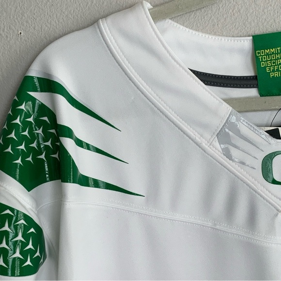 NIKE OREGON DUCKS XXL FOOTBALL JERSEY TEAM ISSUE NWT DB3042-100 WHITE BLANK HTF - Picture 5 of 14